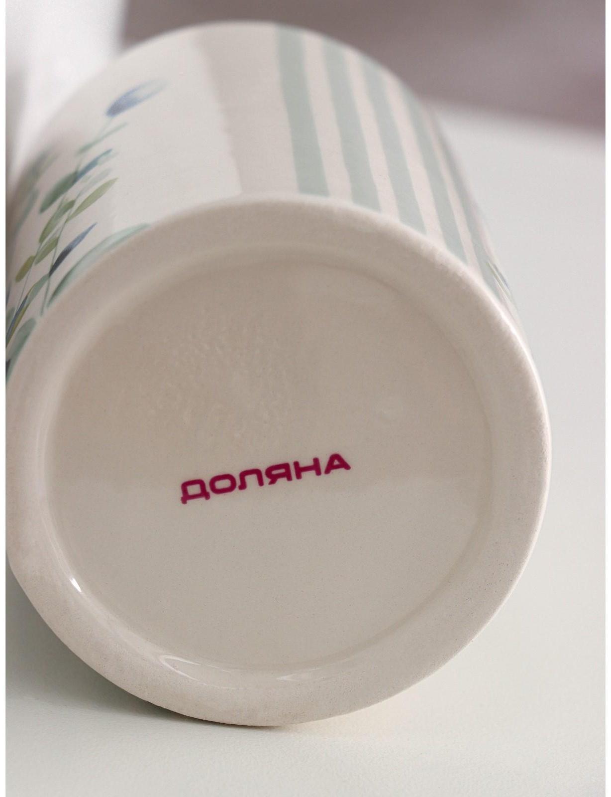 Дозатор для жидкого мыла Доляна «Эвкалипт», 380 мл