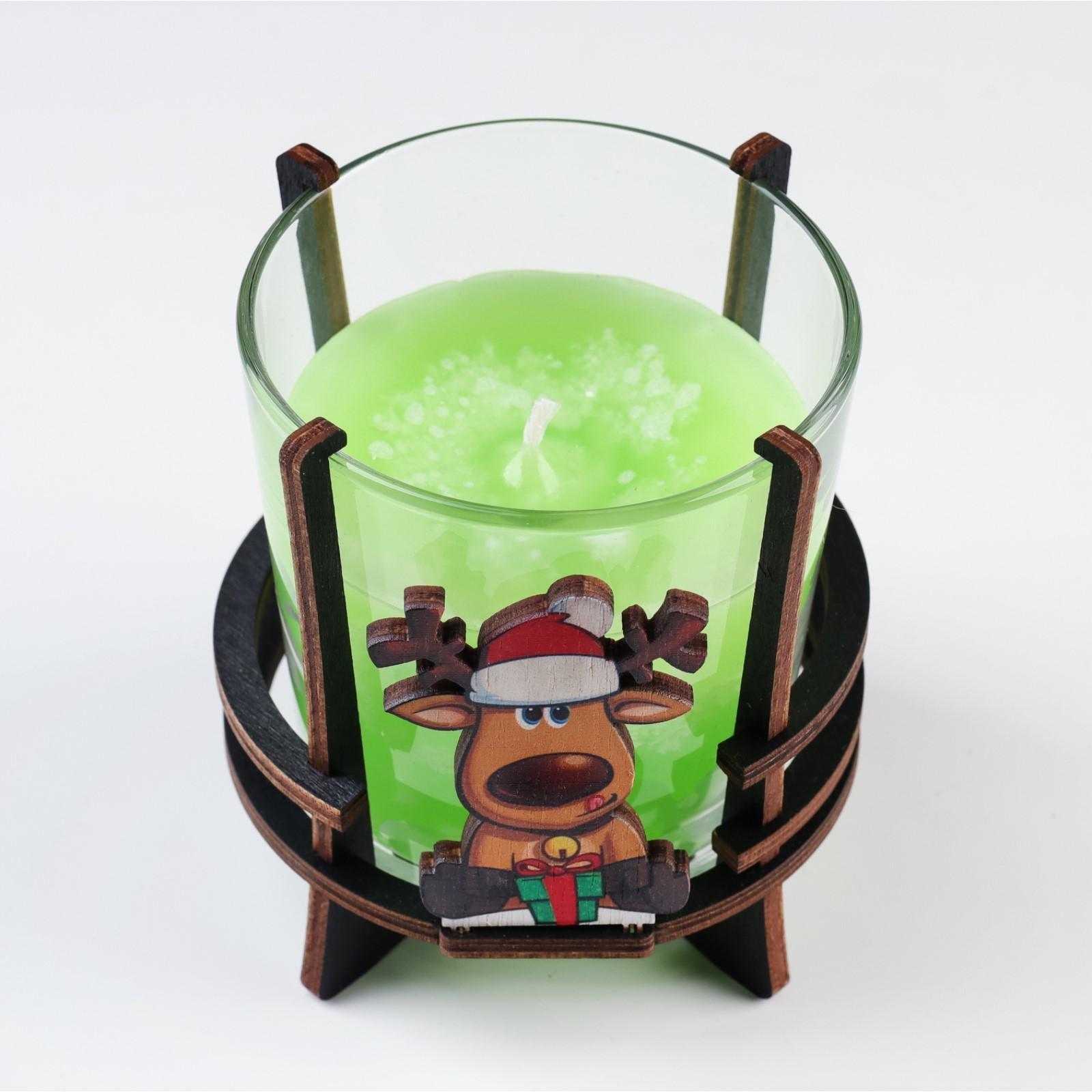 Свеча ароматическая в стакане на подставке 