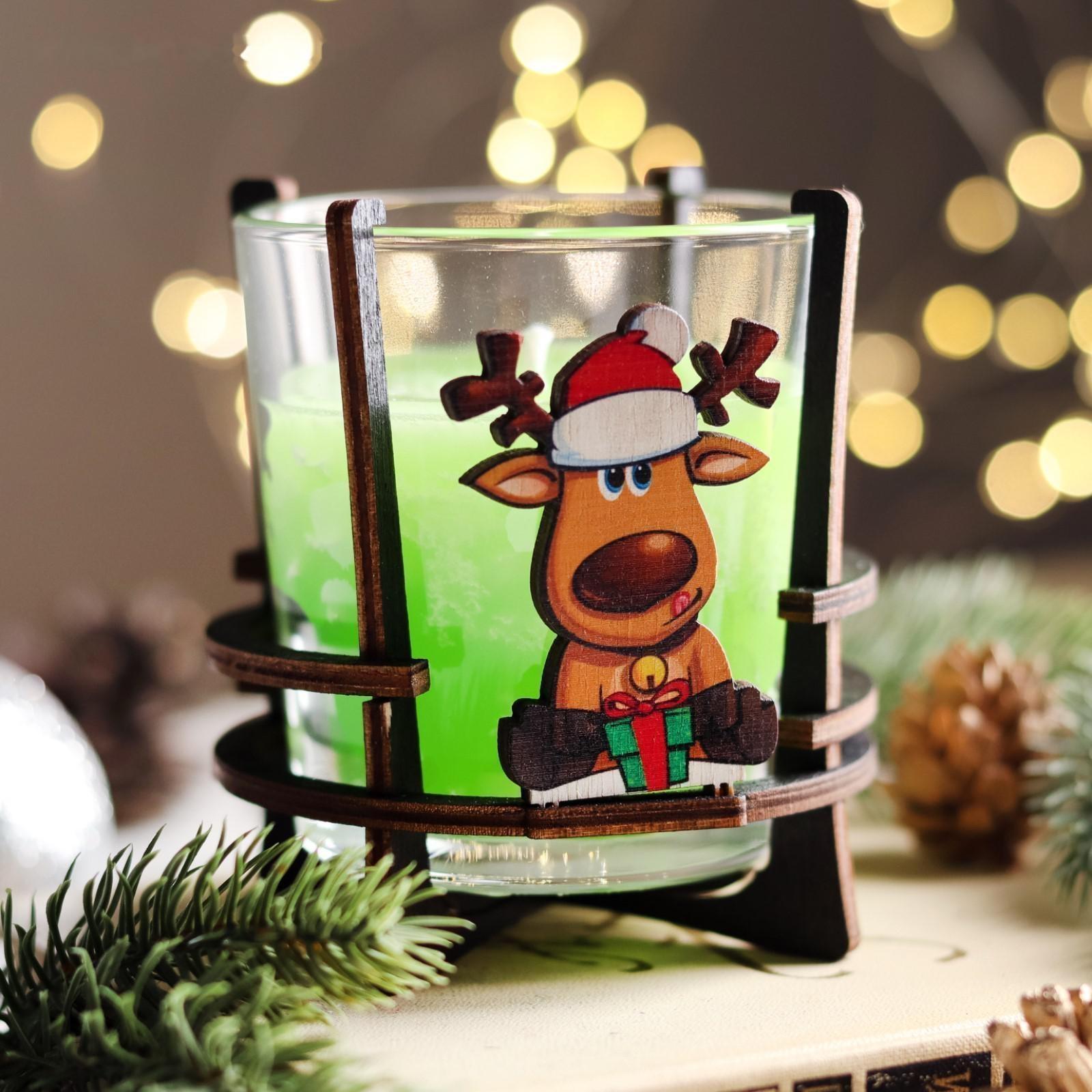 Свеча ароматическая в стакане на подставке 