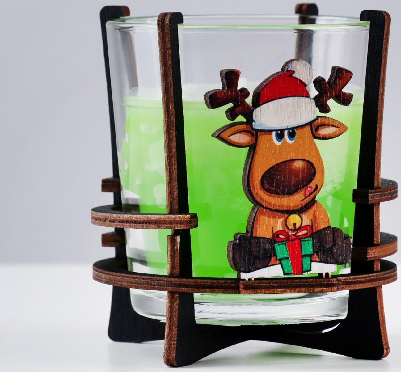 Свеча ароматическая в стакане на подставке 