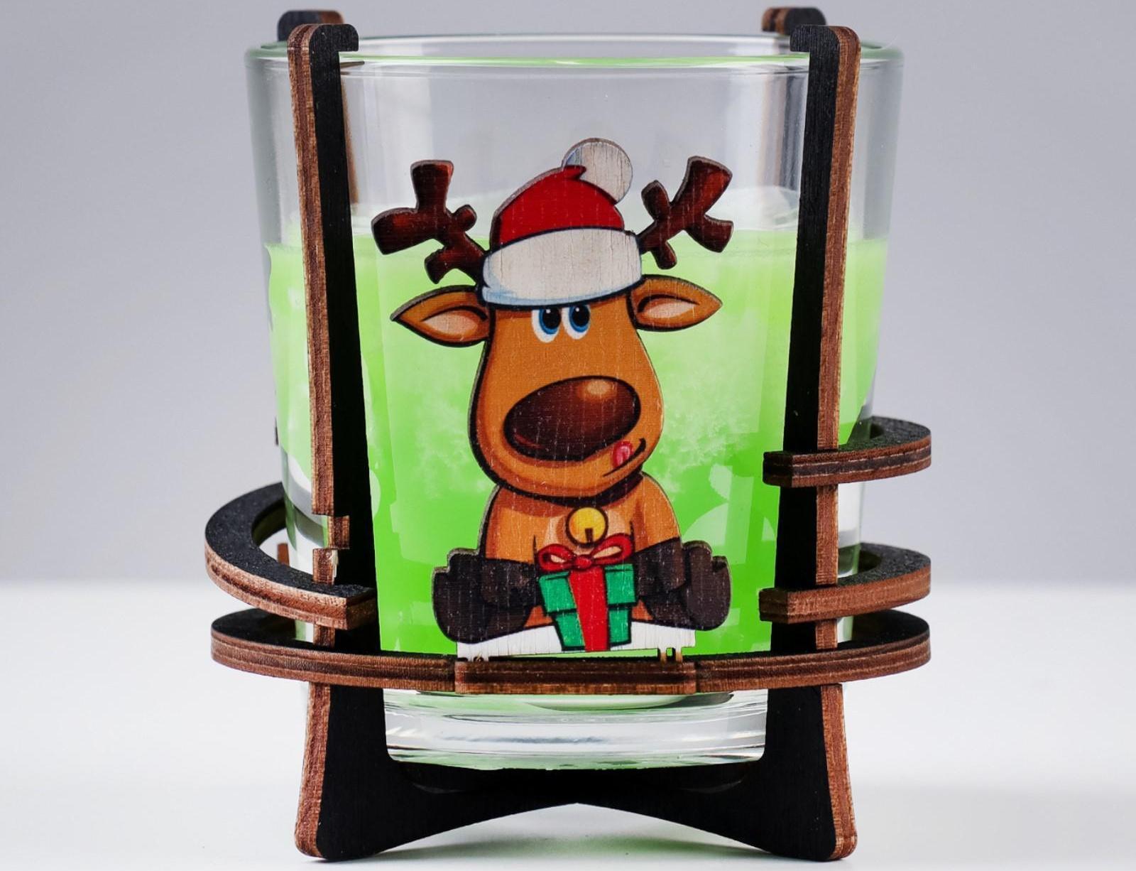 Свеча ароматическая в стакане на подставке 