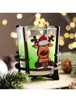 Свеча ароматическая в стакане на подставке 