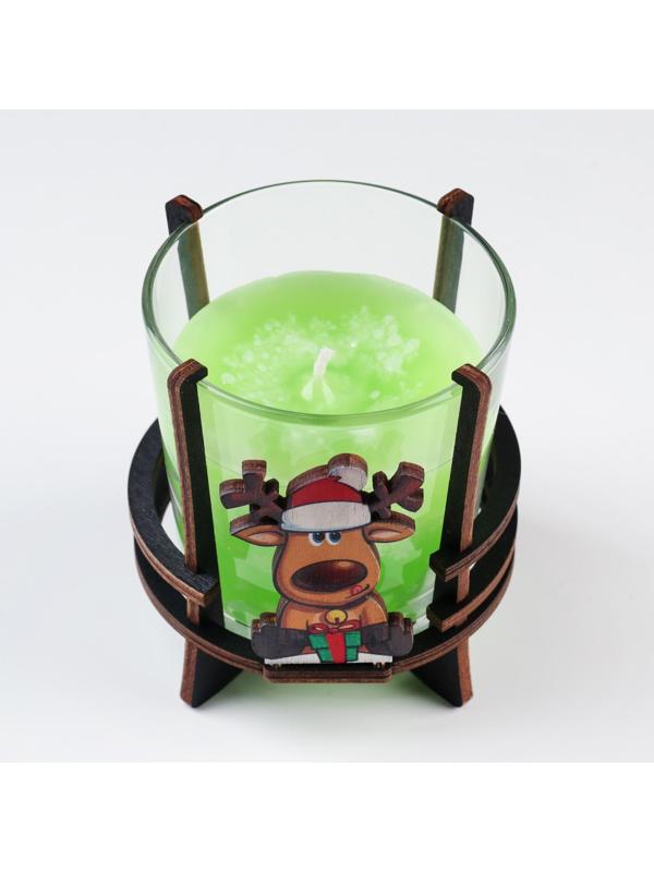 Свеча ароматическая в стакане на подставке 