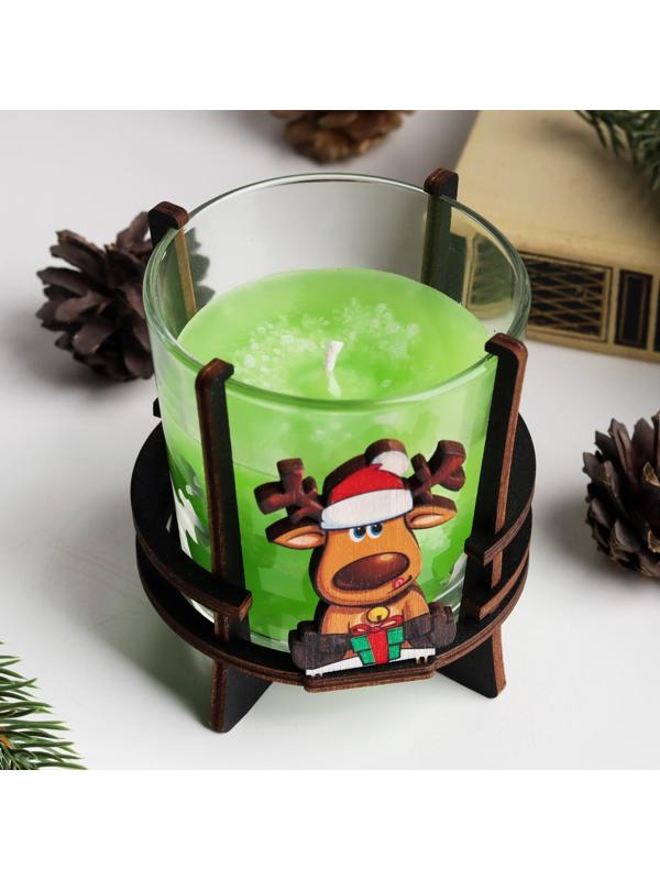 Свеча ароматическая в стакане на подставке 