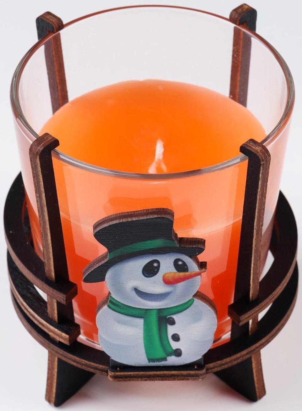 Свеча ароматическая в стакане на подставке 