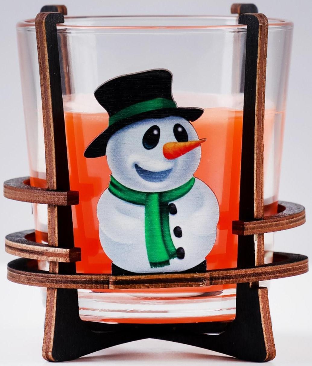 Свеча ароматическая в стакане на подставке 