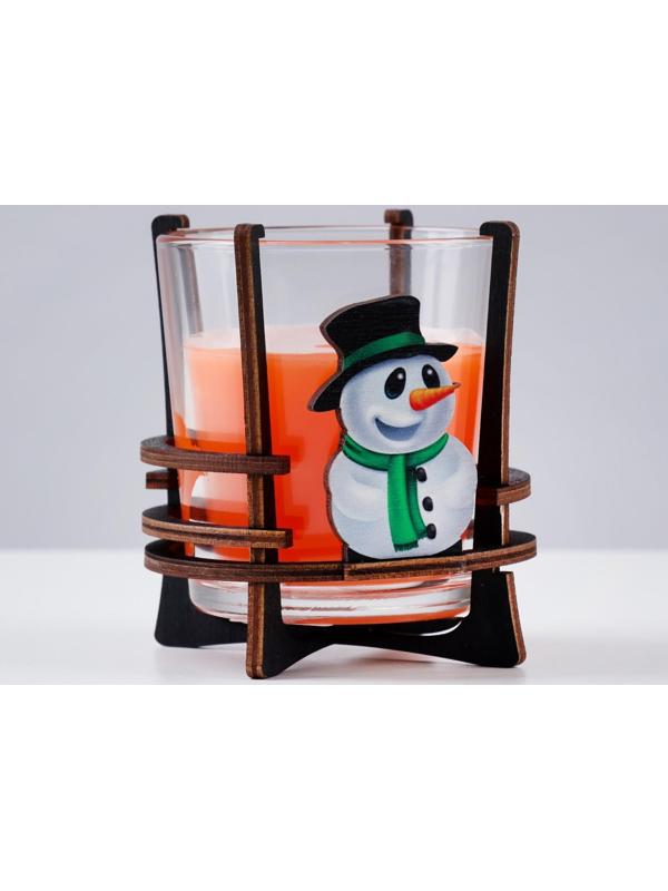 Свеча ароматическая в стакане на подставке 