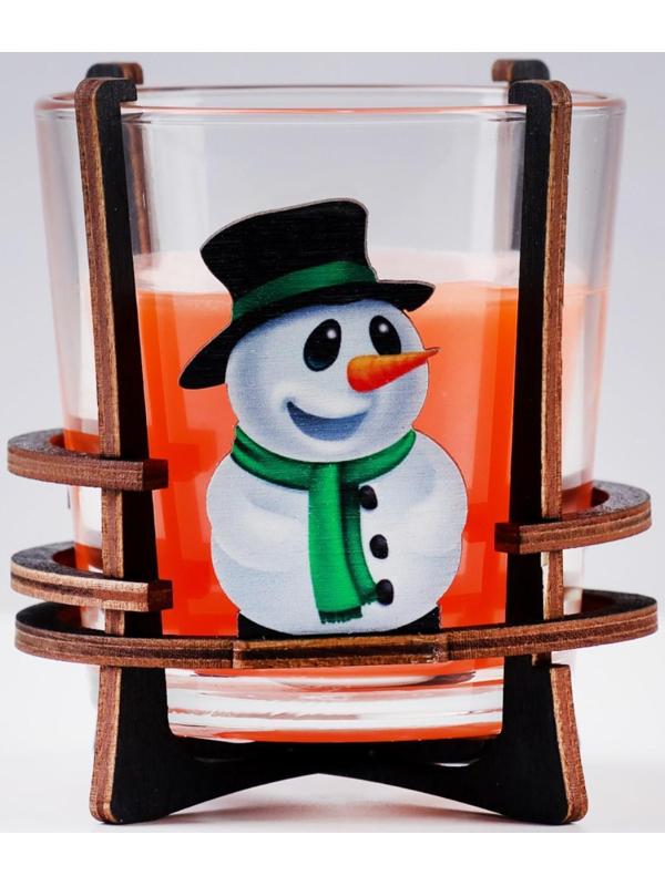 Свеча ароматическая в стакане на подставке 