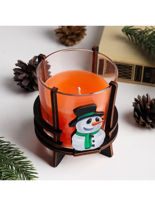 Свеча ароматическая в стакане на подставке 