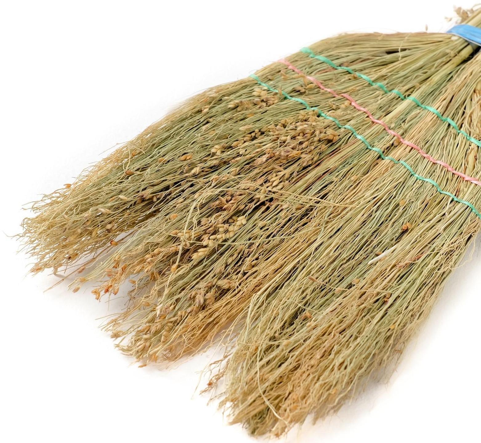 Веник узбекский из сорго 3х-прошивной малый, 75-80 см, ручная работа