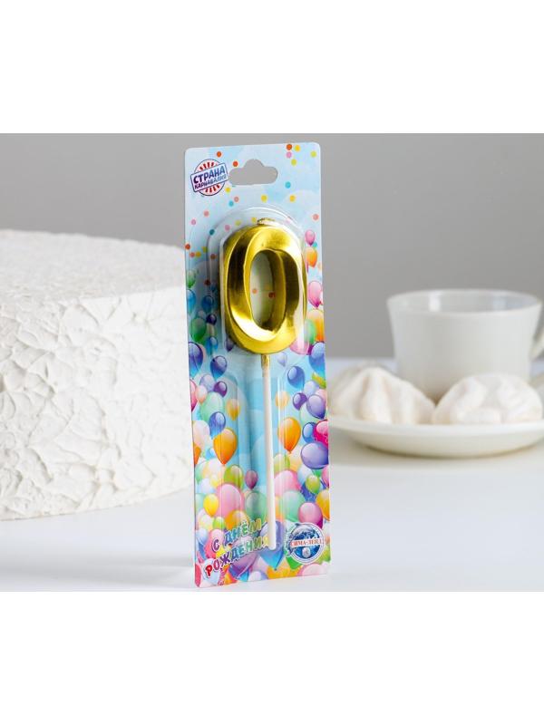 Свеча в торт на шпажке «‎Грань», цифра 