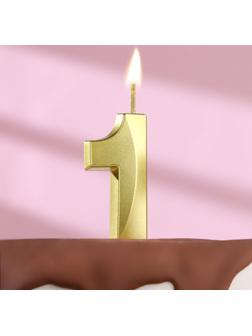 Свеча в торт на шпажке «‎Грань», цифра 