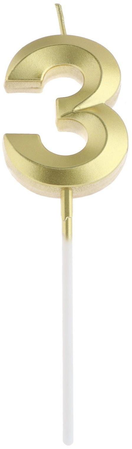 Свеча в торт на шпажке «‎Грань», цифра 