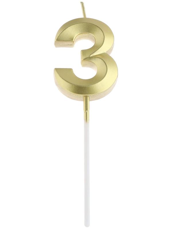 Свеча в торт на шпажке «‎Грань», цифра 