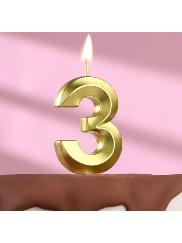 Свеча в торт на шпажке «‎Грань», цифра 