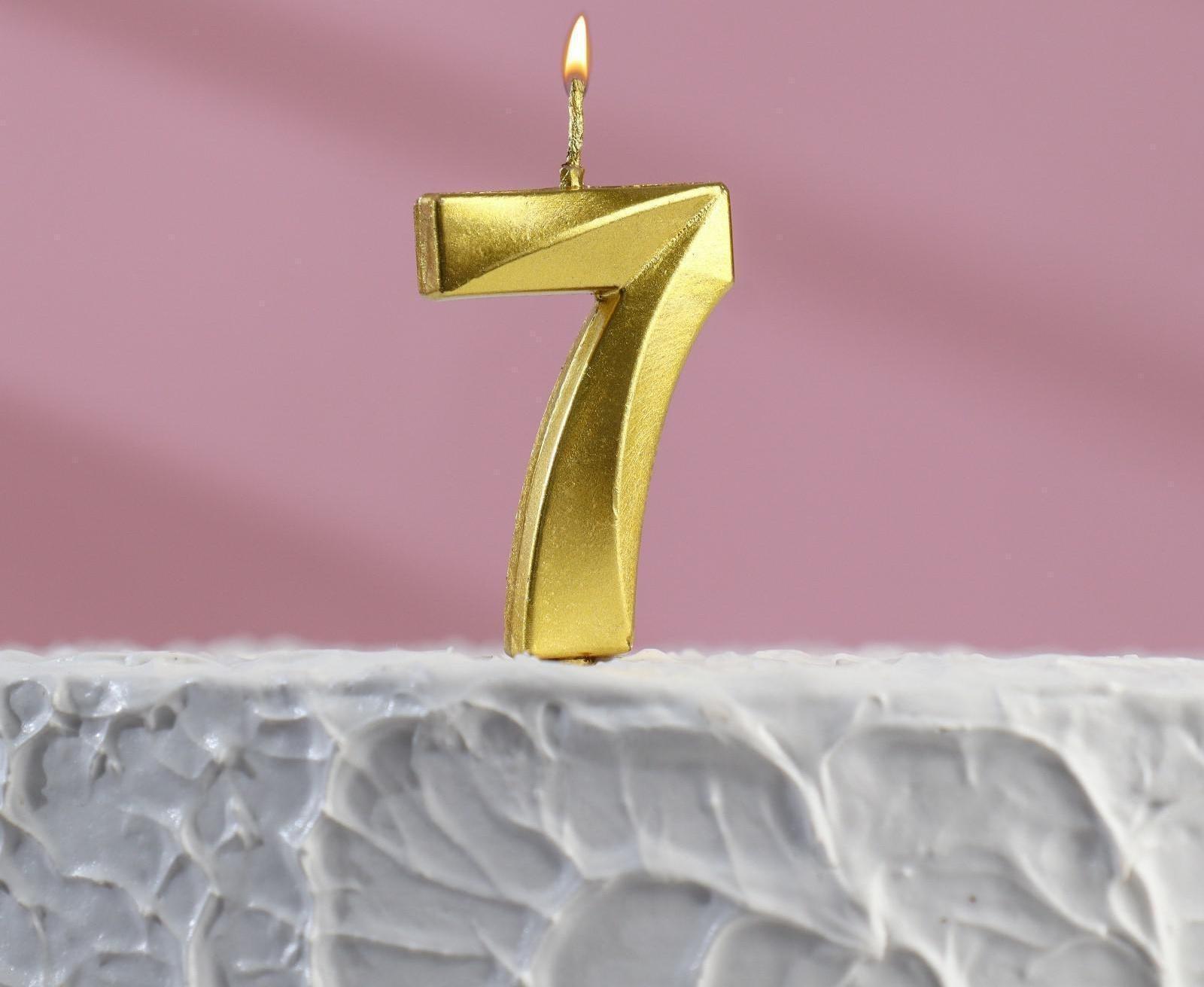 Свеча в торт на шпажке «‎Грань», цифра 