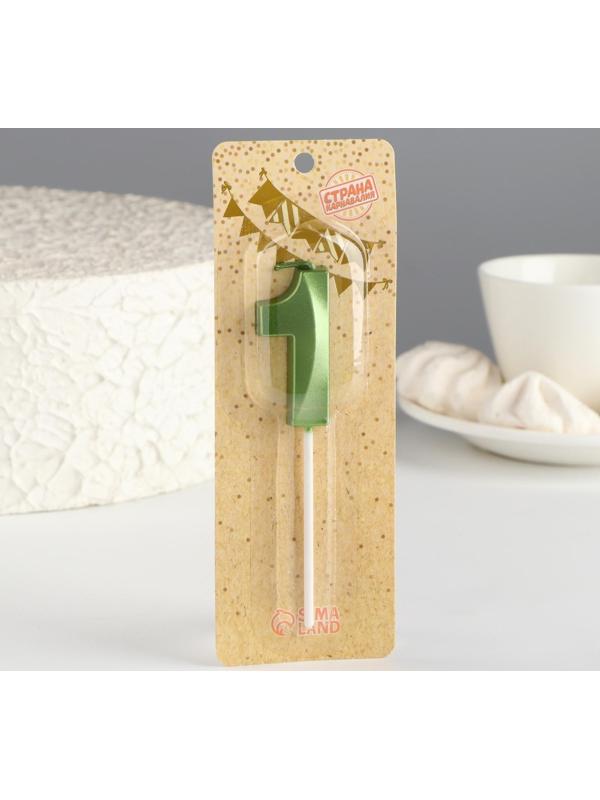 Свеча в торт на шпажке «‎Грань», цифра 