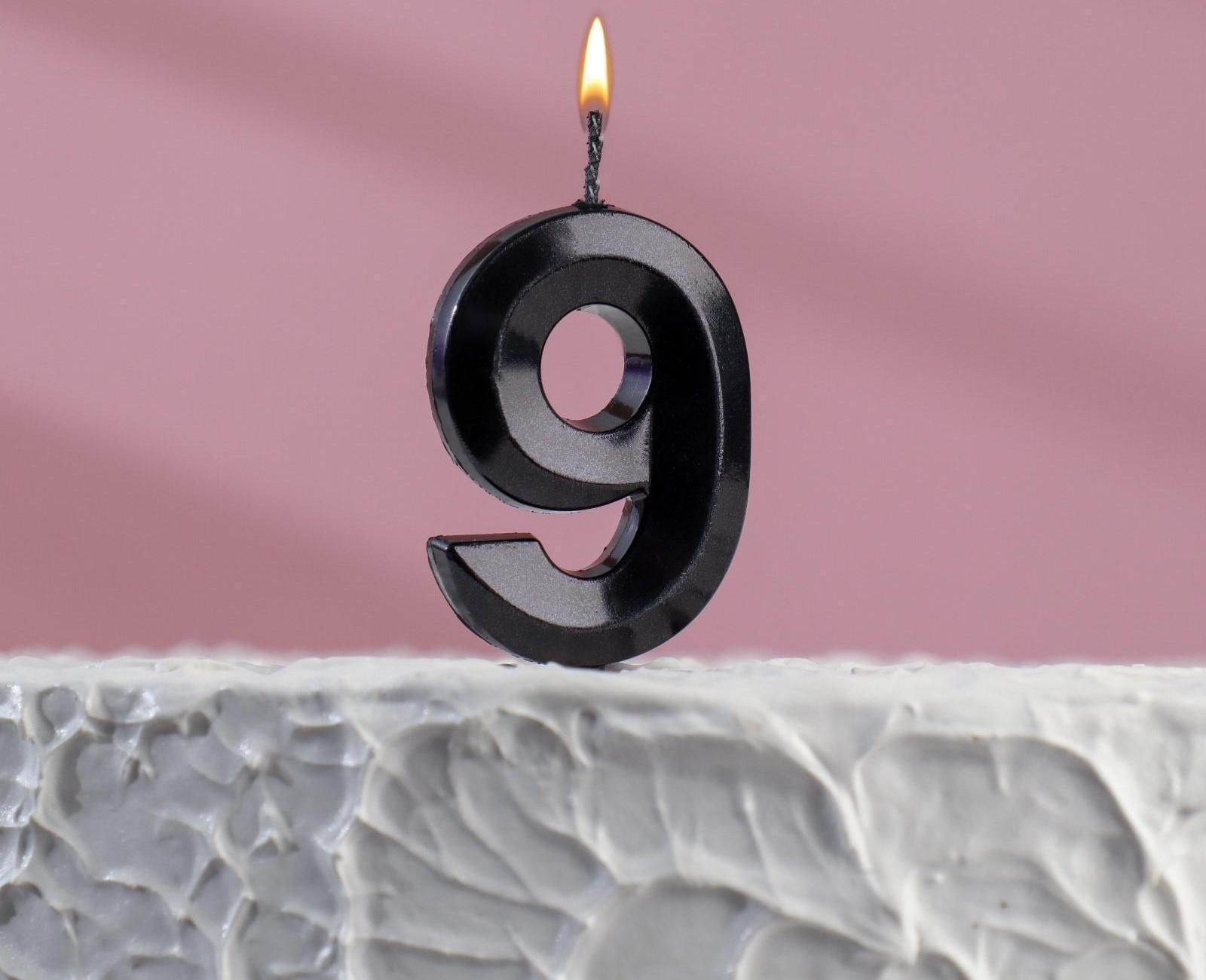 Свеча в торт на шпажке «‎Грань», цифра 