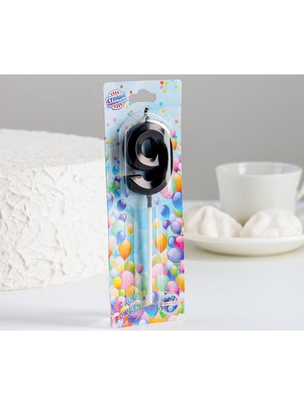 Свеча в торт на шпажке «‎Грань», цифра 