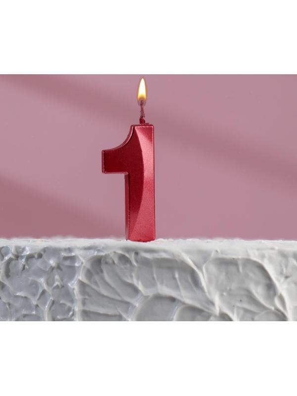 Свеча в торт на шпажке «‎Грань», цифра 