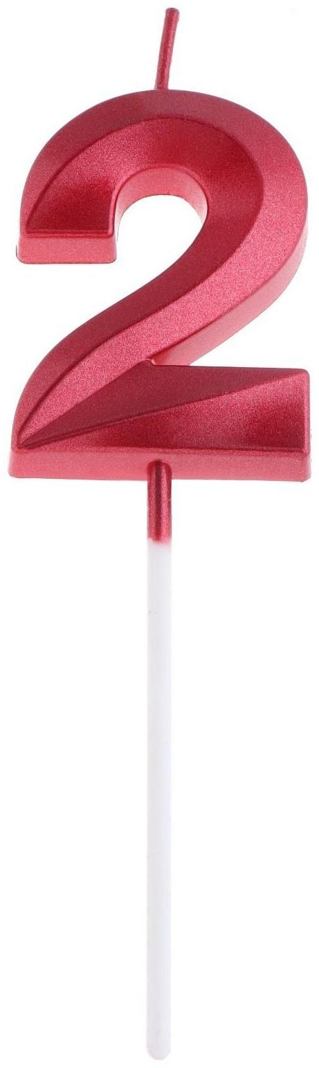 Свеча в торт на шпажке «‎Грань», цифра 