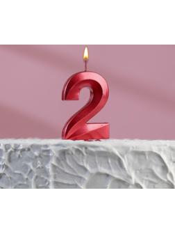 Свеча в торт на шпажке «‎Грань», цифра 