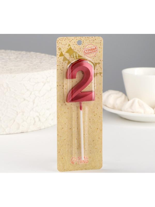 Свеча в торт на шпажке «‎Грань», цифра 