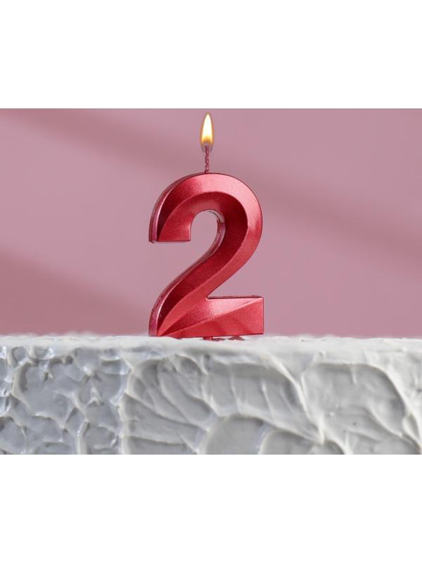 Свеча в торт на шпажке «‎Грань», цифра 