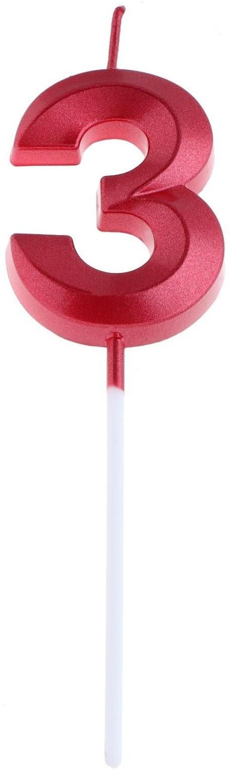 Свеча в торт на шпажке «‎Грань», цифра 