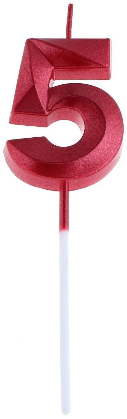 Свеча в торт на шпажке «‎Грань», цифра 