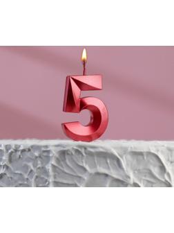 Свеча в торт на шпажке «‎Грань», цифра 