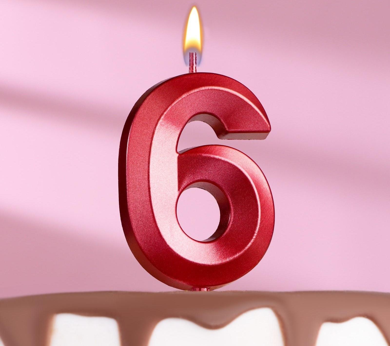 Свеча в торт на шпажке «‎Грань», цифра 