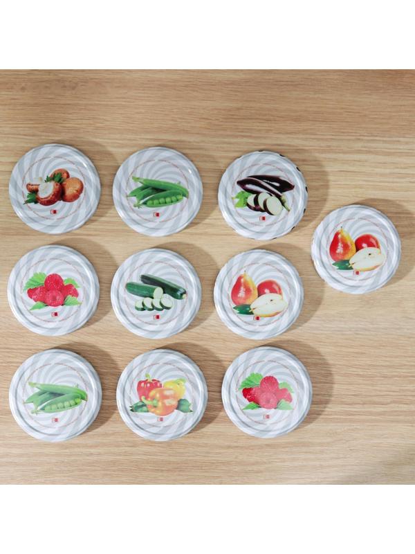 Крышка для консервирования «Елабуга. Карусель», ТО-89 мм, лакированная, упаковка 10 шт, цвет МИКС