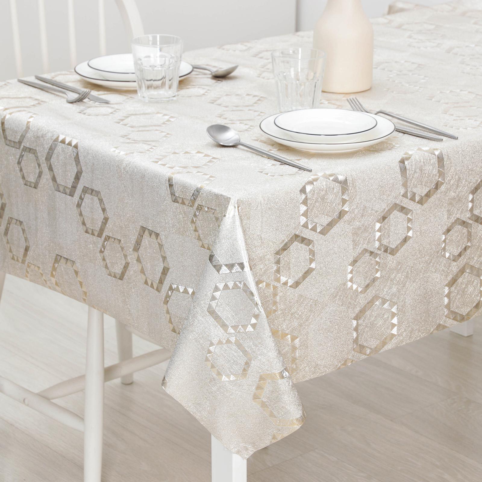 Клеёнка столовая на тканевой основе «Соты», ширина 137 см, рулон 20 м