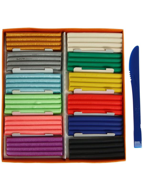 Пластилин 12 цветов 156 г, (6 классических + 6 перламутровых) Гамма 