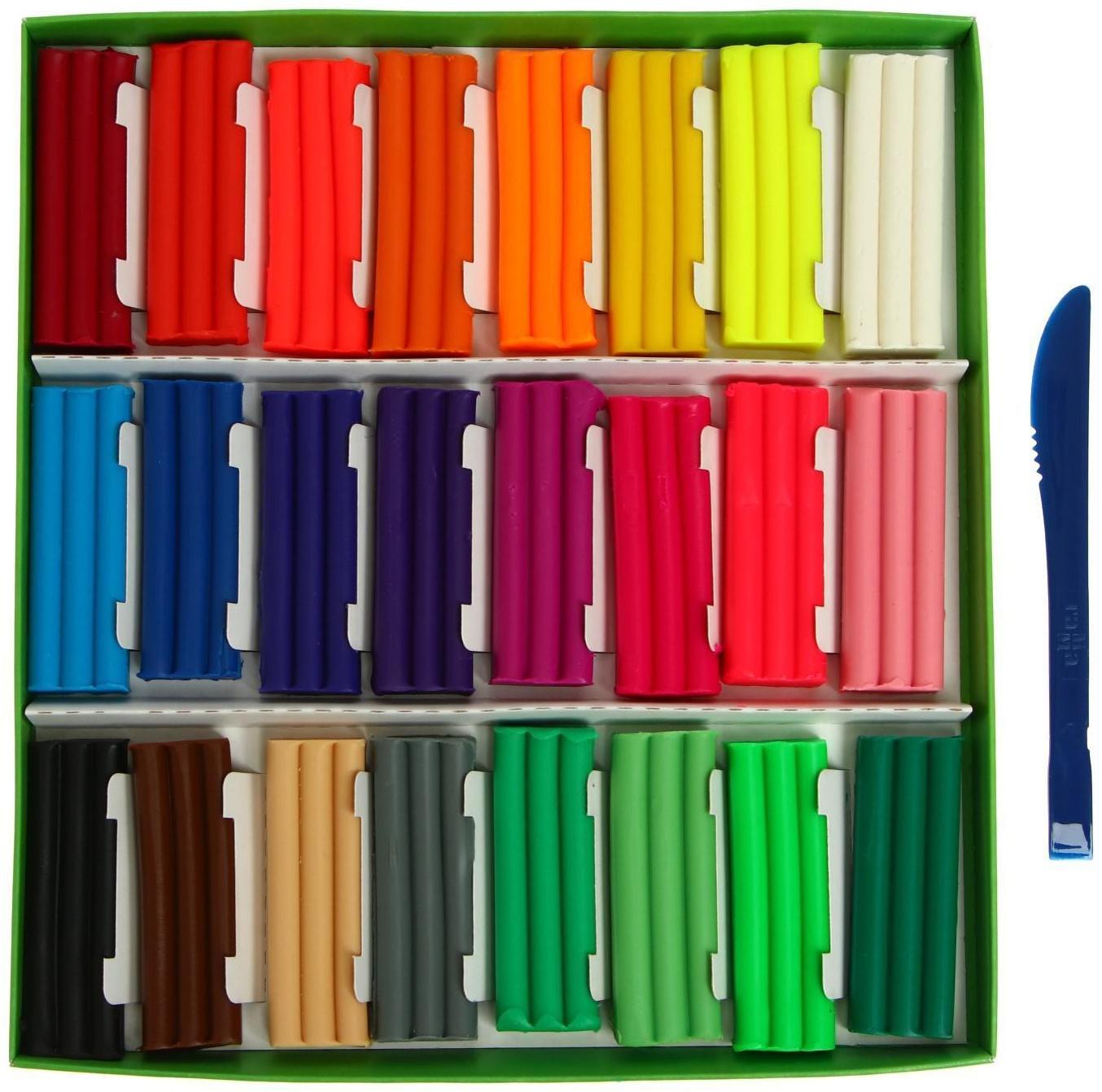 Пластилин мягкий (восковой), 24 цветов, 360 г, Гамма 