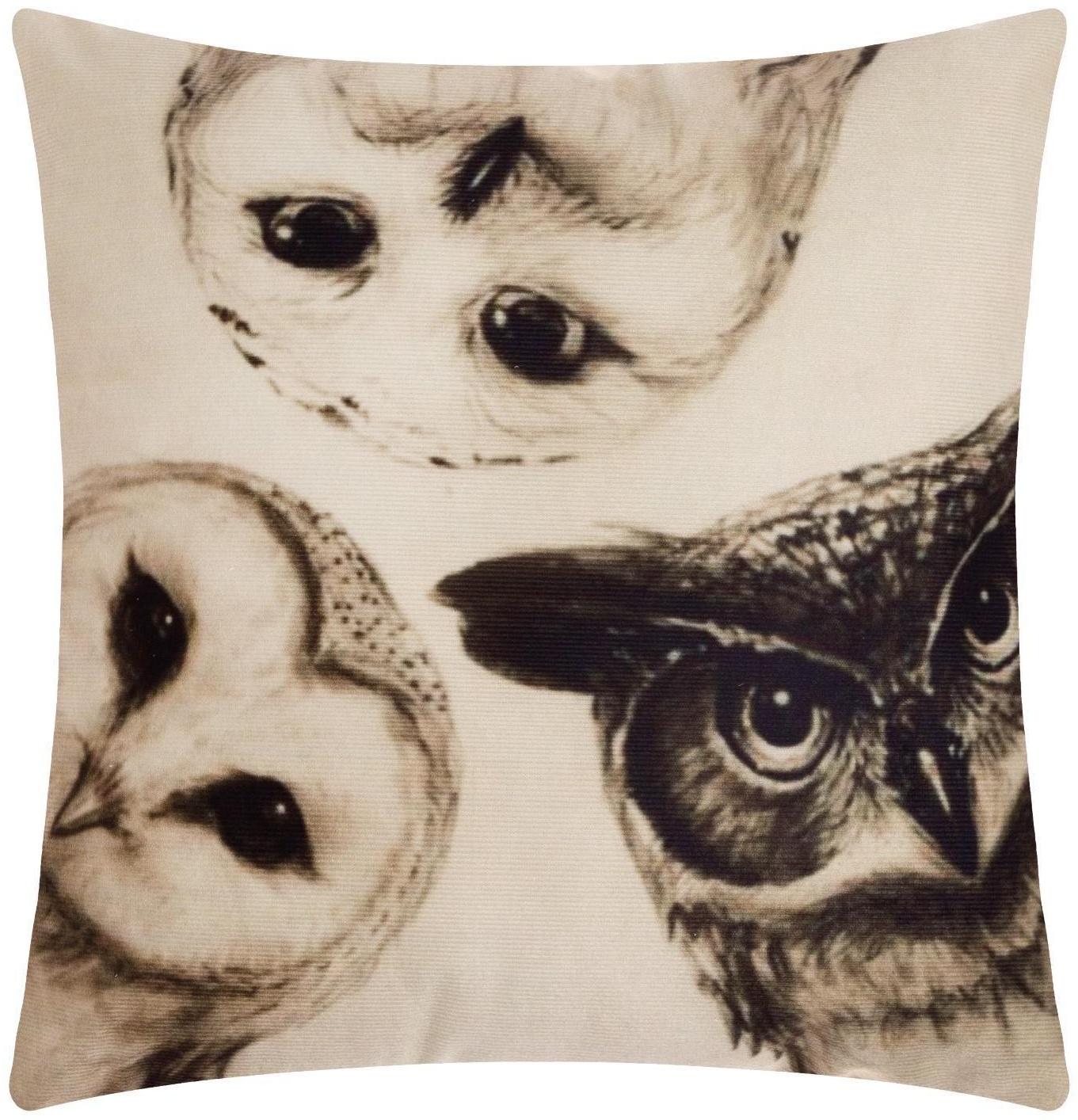 Наволочка декоративная Этель «Совы» 40х40 см, велюр