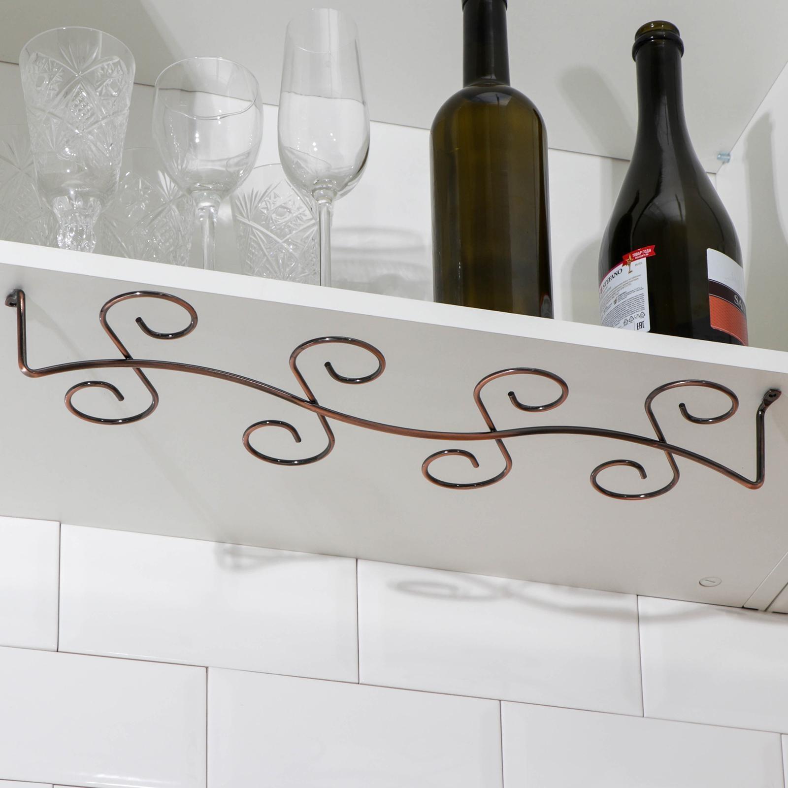 Сушилка для бокалов на 8 предметов Доляна, 5,5×46×14 см