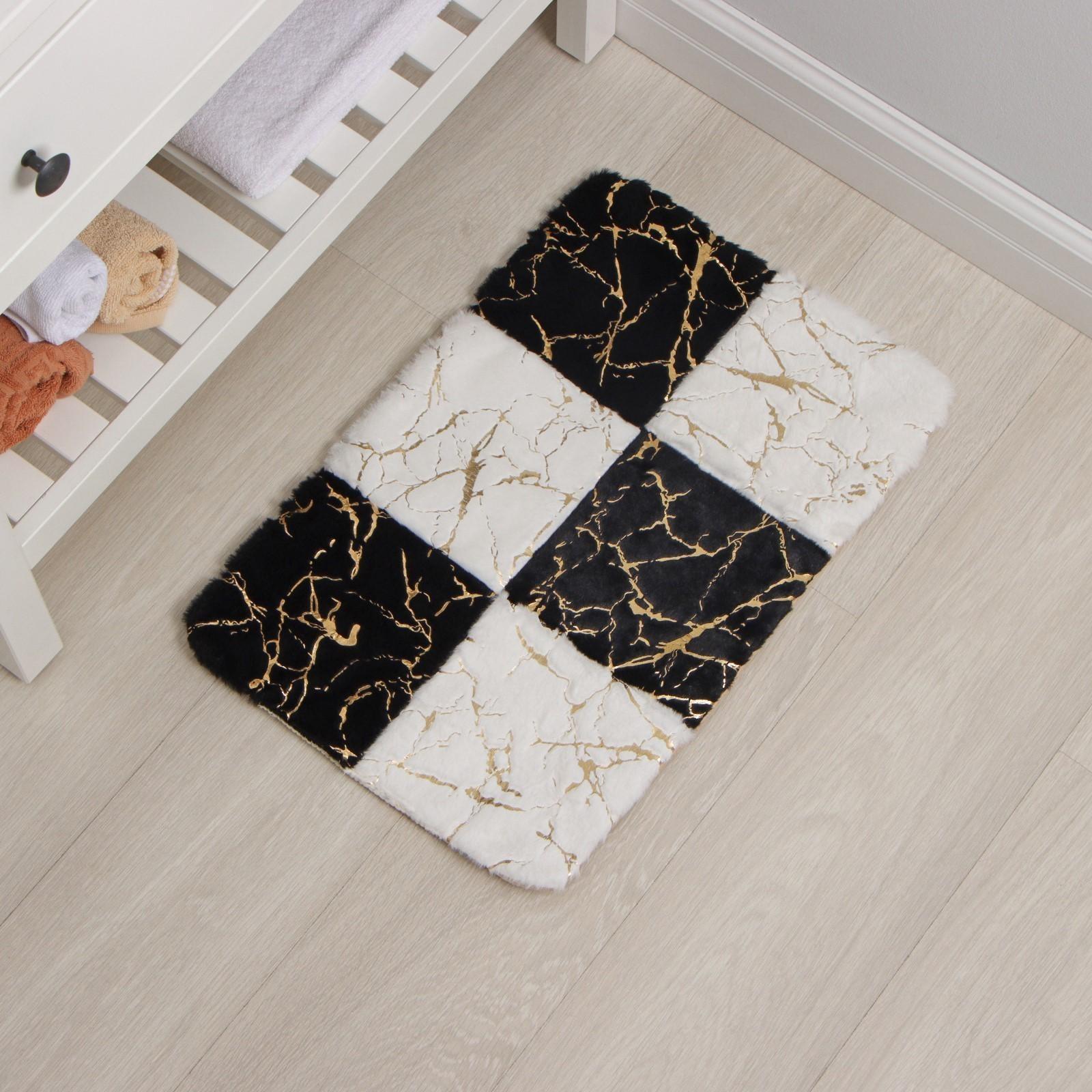 Коврик для ванной Доляна «Шахматка», 40×60 см