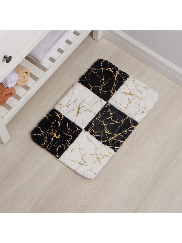 Коврик для ванной Доляна «Шахматка», 40×60 см