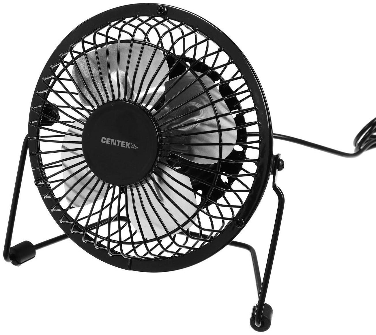 Вентилятор Centek CT-5040 Black, настольный, 2.5 Вт, 14 см, чёрный