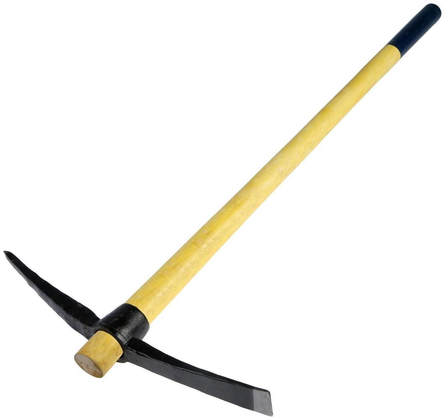 Кирка ТУНДРА, кованая, деревянная рукоятка 900 мм, 1500 г