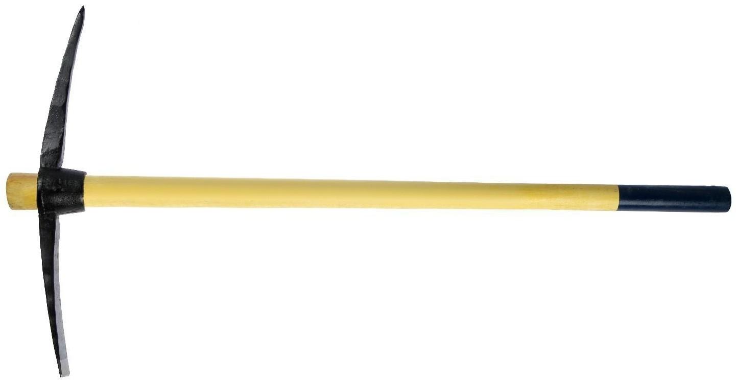 Кирка ТУНДРА, кованая, деревянная рукоятка 900 мм, 1500 г