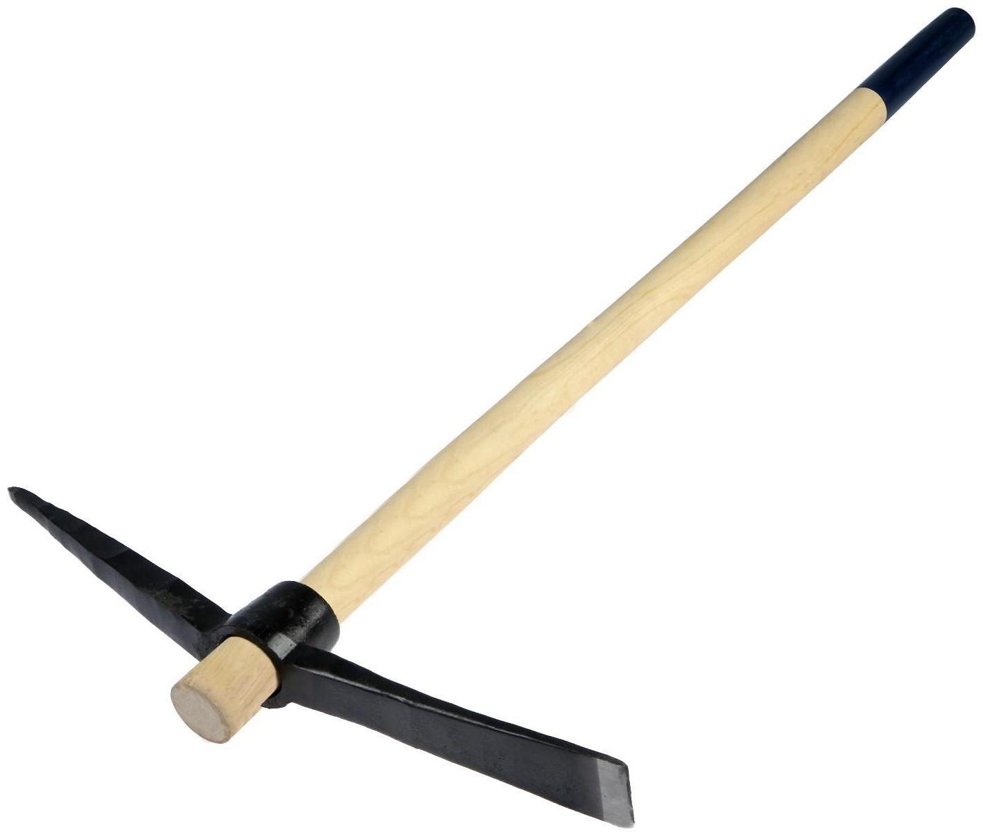 Кирка ТУНДРА, кованая, деревянная рукоятка 900 мм, 2000 г