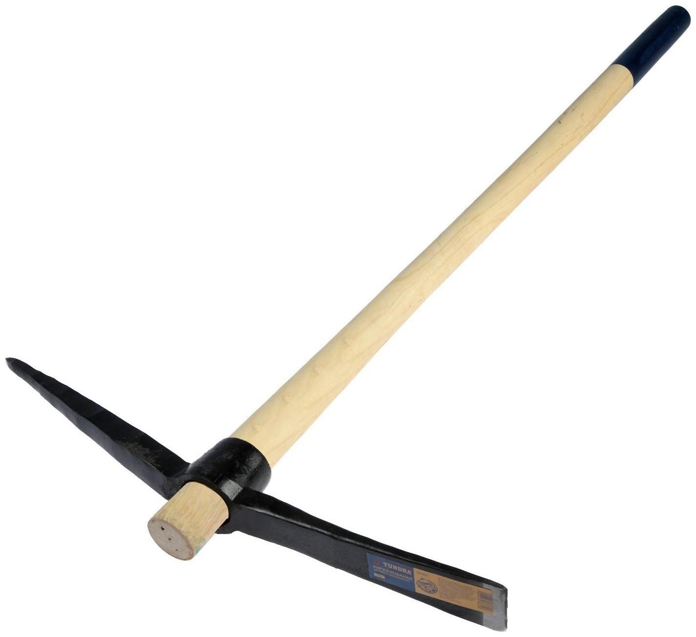 Кирка ТУНДРА, кованая, деревянная рукоятка 900 мм, 2000 г