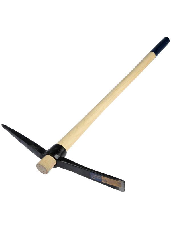 Кирка ТУНДРА, кованая, деревянная рукоятка 900 мм, 2000 г