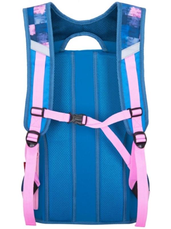 Рюкзак молодежный 43 х 29 х 15 см, эргономичная спинка, Merlin GL2020, NYC, чёрный/синий/розовый 21-GL2020-2