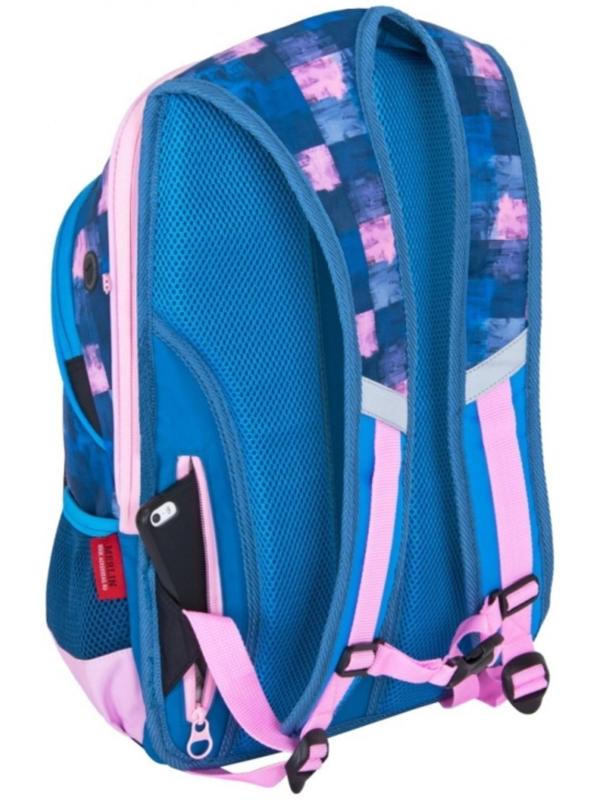 Рюкзак молодежный 43 х 29 х 15 см, эргономичная спинка, Merlin GL2020, NYC, чёрный/синий/розовый 21-GL2020-2