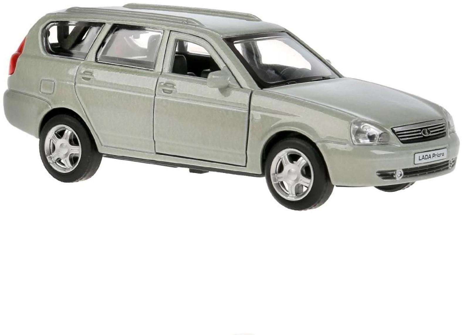Машина металлическая LADA Priora, 12 см, открываются двери и багажник, инерция, цвет бежевый
