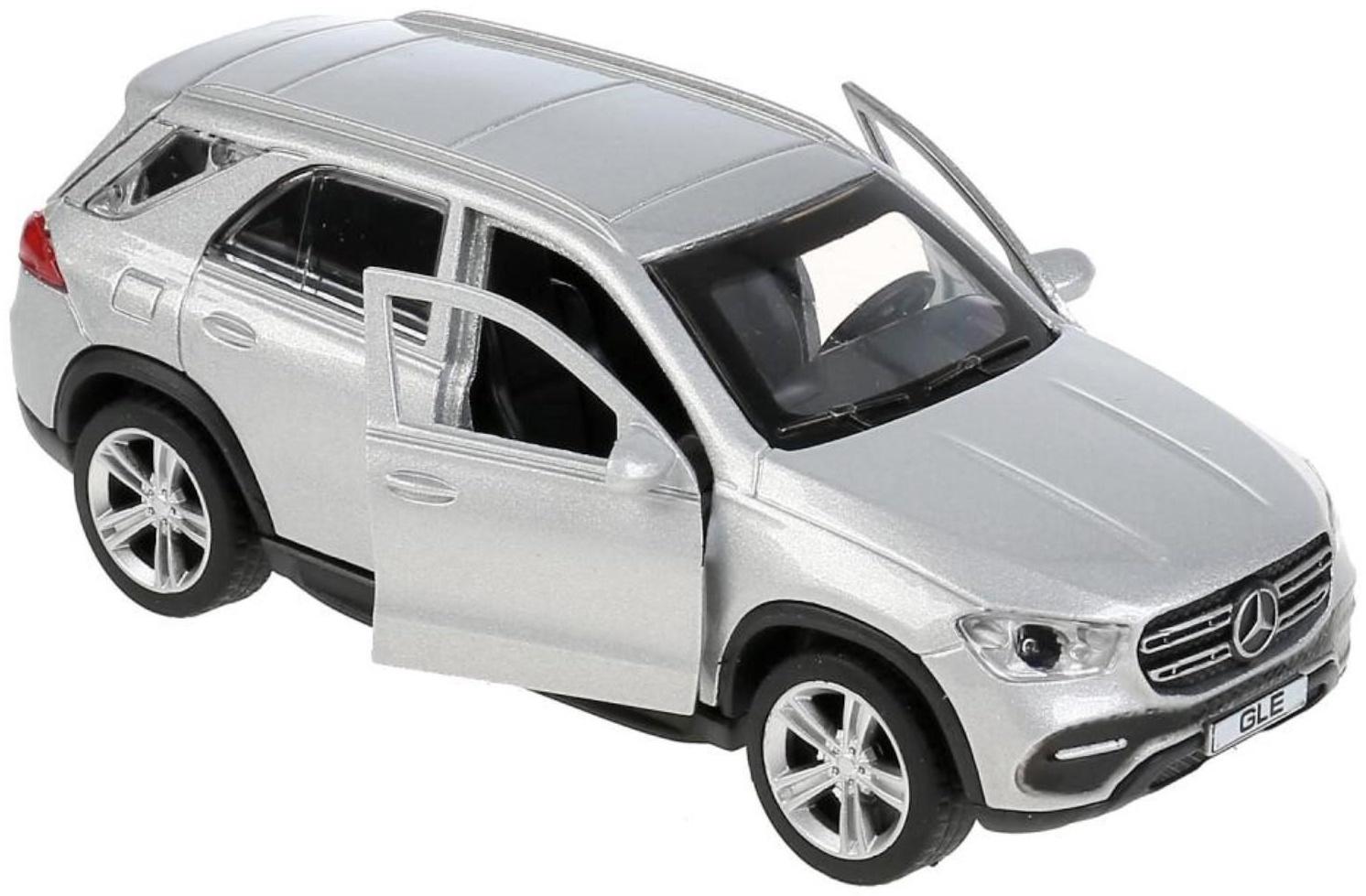 Машина металлическая Mercedes-Benz GLE, 12 см, открываются двери и багажник, цвет серебристый
